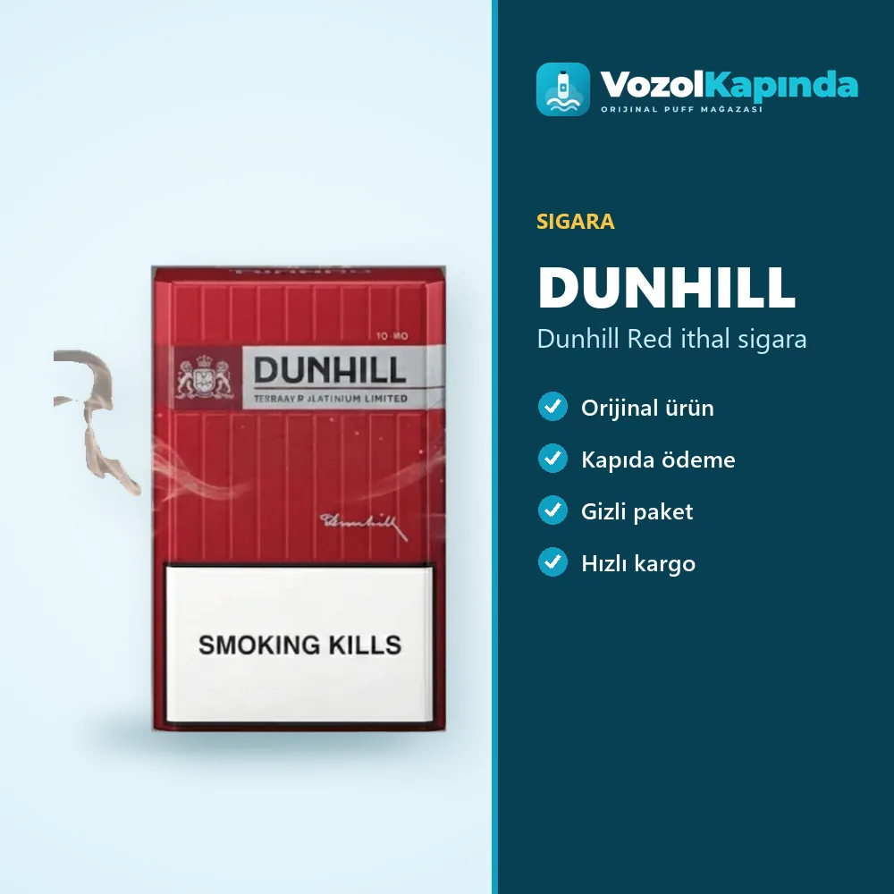 Dunhill Red ithal sigara Sipariş Bilgileri Dunhill Red ithal sigara özellikleri: orijinal ürün, kapıda ödeme, gizli paket