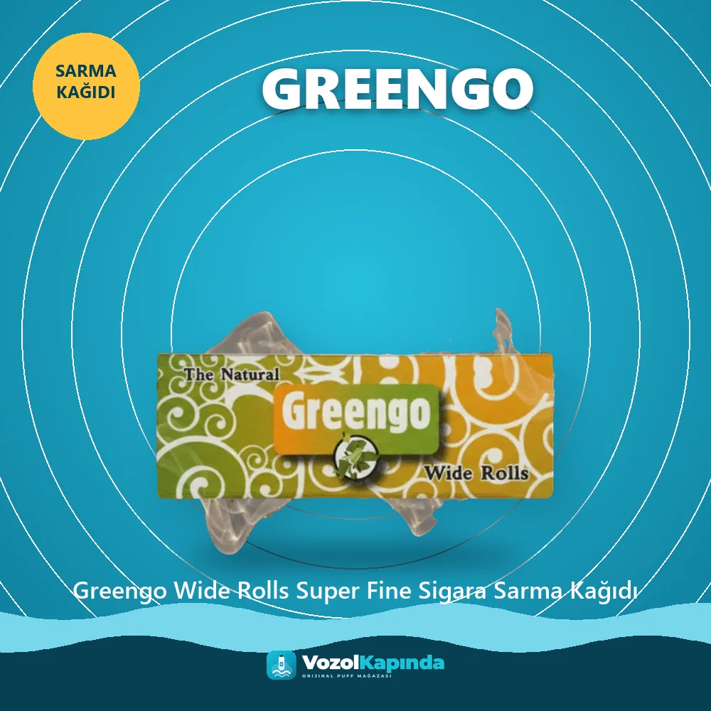 Greengo Wide Rolls Super Fine Sigara Sarma Kağıdı Özellikleri Greengo Wide Rolls Super Fine Sigara Sarma Kağıdı bilgi kartı, orijinal sarma kağıdı