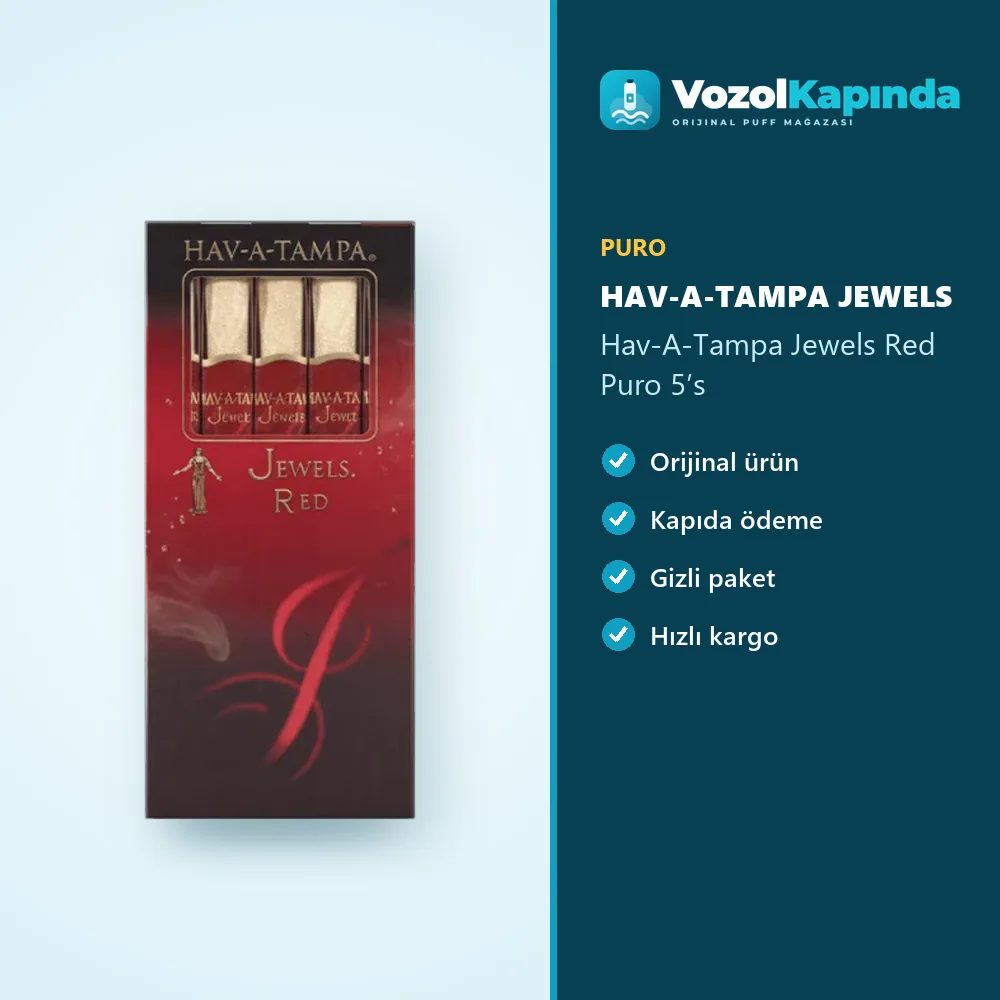 Hav-A-Tampa Jewels Red Puro 5’s Sipariş Bilgileri Hav-A-Tampa Jewels Red Puro 5’s sipariş avantajları: kapıda ödeme ve gizli paket