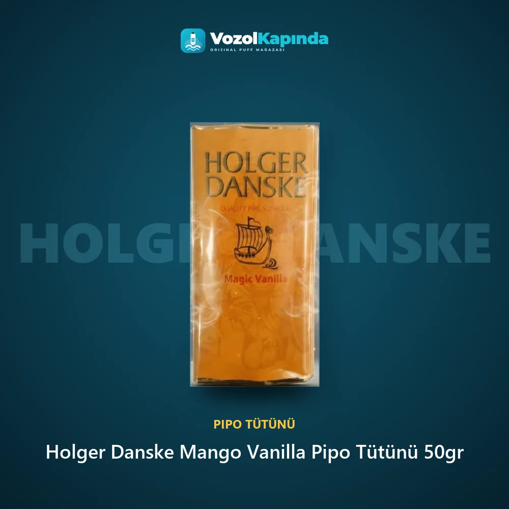 Holger Danske Mango Vanilla Pipo Tütünü 50gr bilgi kartı, orijinal pipo tütünü