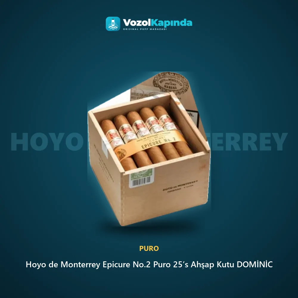 Hoyo de Monterrey Epicure No.2 Puro 25’s Ahşap Kutu DOMİNİC Özellikleri Hoyo de Monterrey Epicure No.2 Puro 25’s Ahşap Kutu DOMİNİC özellikleri: orijinal ürün, kapıda ödeme, gizli paket