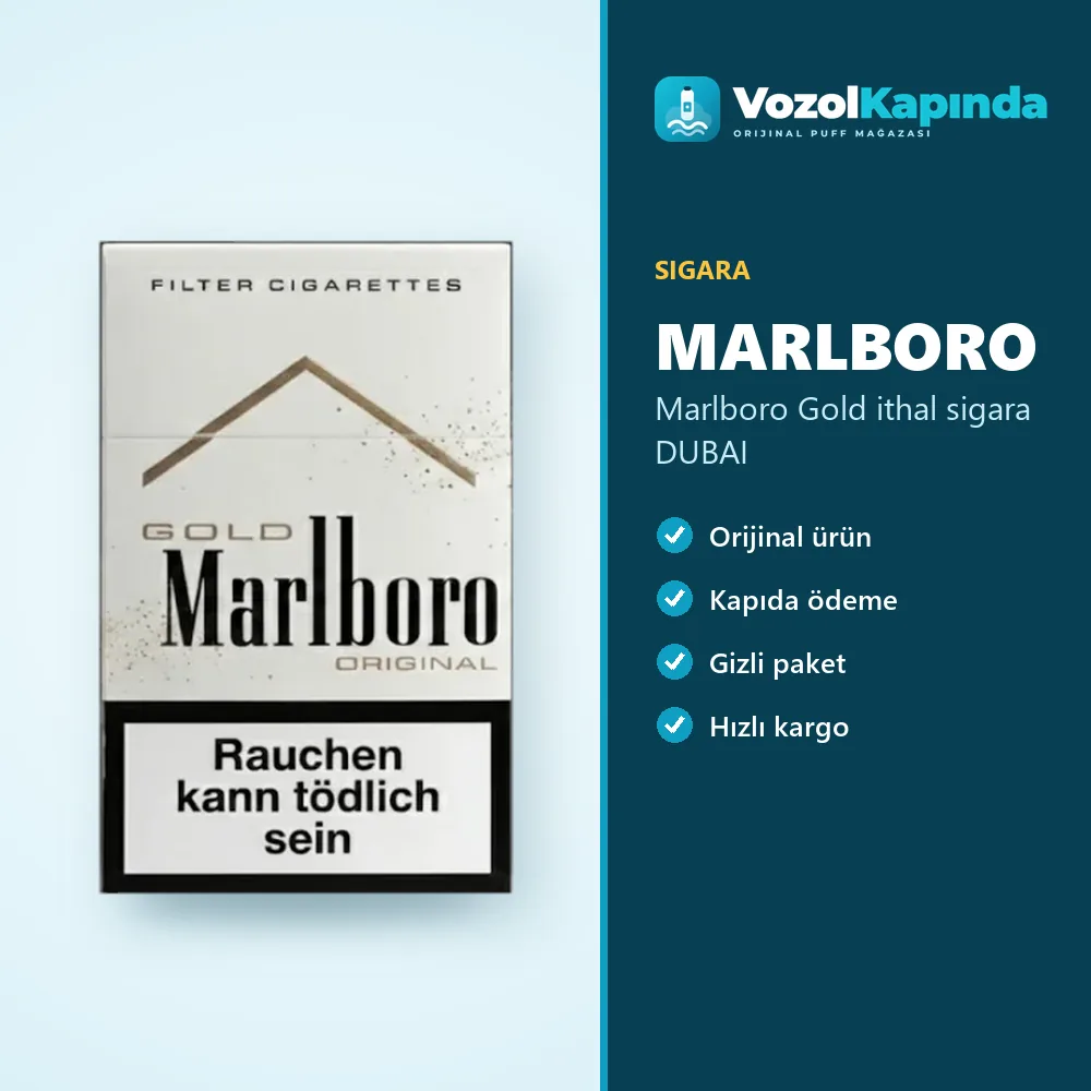 Marlboro Gold ithal sigara DUBAI Sipariş Bilgileri Marlboro Gold ithal sigara DUBAI bilgi kartı, orijinal sigara