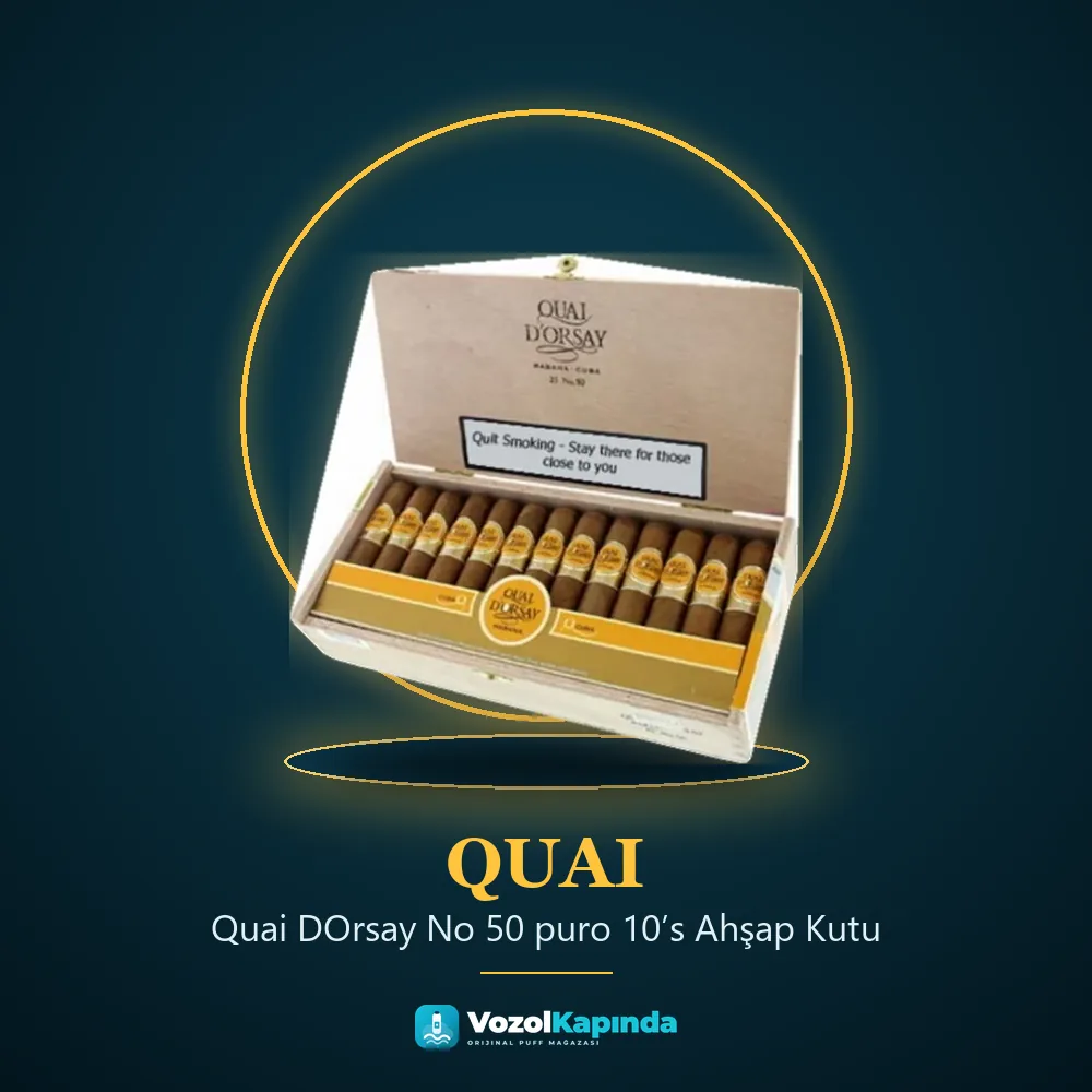 Quai DOrsay No 50 puro 10’s Ahşap Kutu özellikleri: orijinal ürün, kapıda ödeme, gizli paket