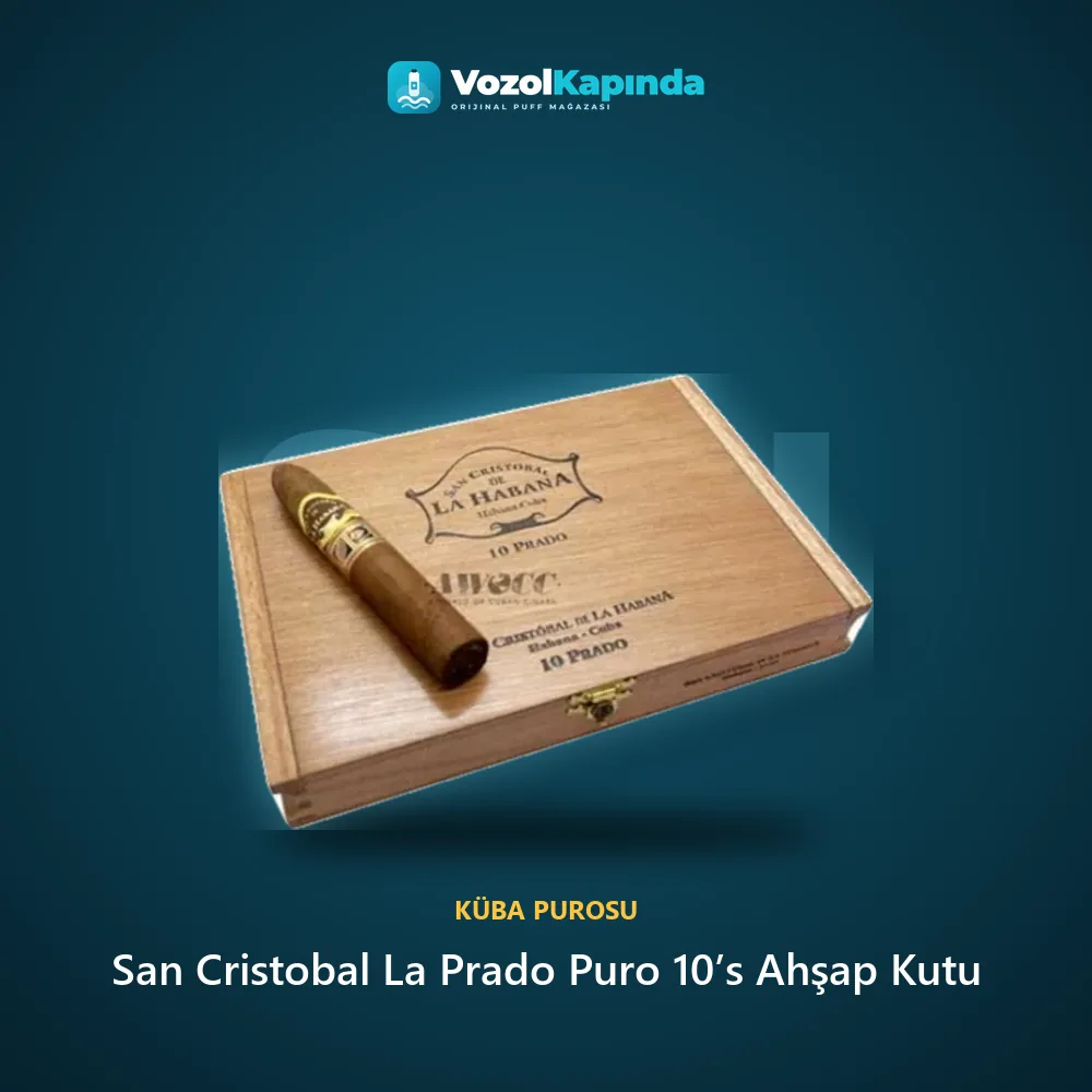 San Cristobal La Prado Puro 10’s Ahşap Kutu Bilgi Kartı San Cristobal La Prado Puro 10’s Ahşap Kutu bilgi kartı, orijinal Küba purosu