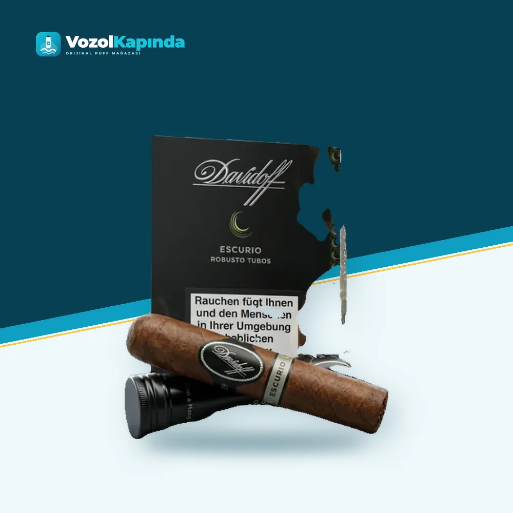 Davidoff Escurio Robusto Tubos Puro 4’s Gift Pack Orijinal Ambalaj Davidoff Escurio Robusto Tubos Puro 4’s Gift Pack ürün görseli, orijinal Küba purosu