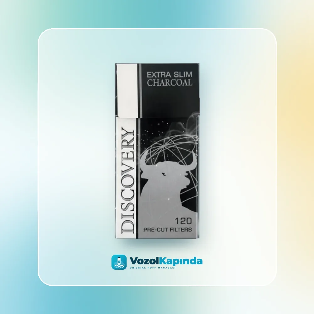 Discovery Extra Slim Charcoal Kömürlü Filtre Fiyatı Discovery Extra Slim Charcoal Kömürlü Filtre, Vozol Kapında orijinal sarma filtresi