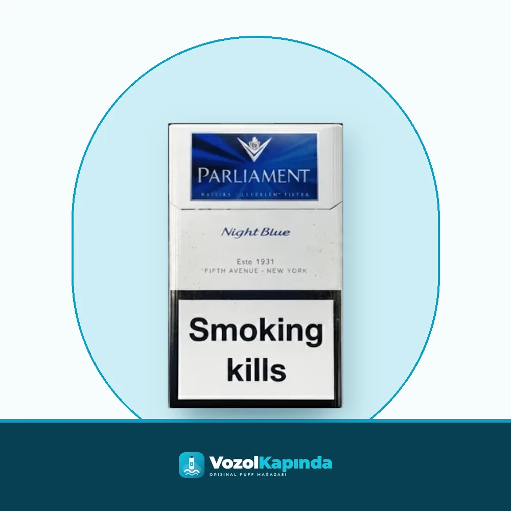 Parliament Night Blue ithal sigara FREESHOP ön yüz görseli, orijinal ambalaj