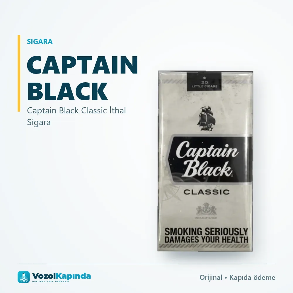 Captain Black Classic İthal Sigara bilgi kartı, orijinal sigara