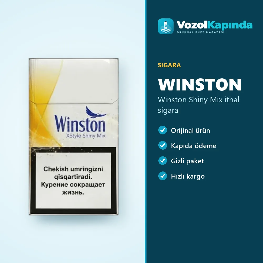 Winston Shiny Mix ithal sigara sipariş avantajları: kapıda ödeme ve gizli paket