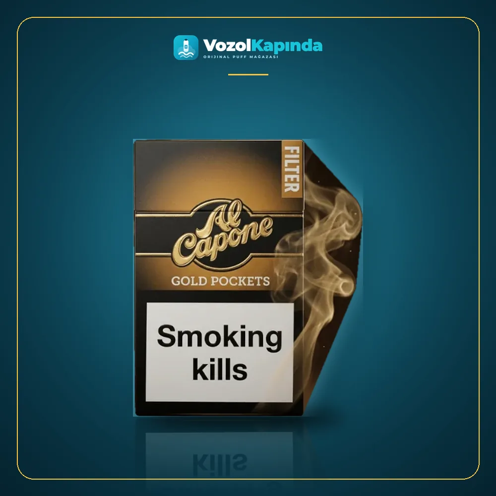 Al Capone Gold Pockets Sigarillo Ürün Görseli Al Capone Gold Pockets Sigarillo paket görünümü