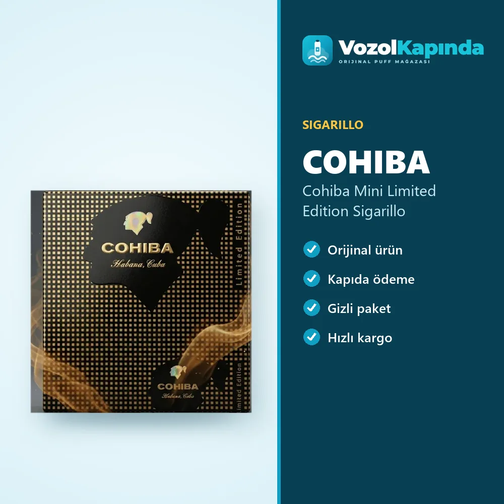 Cohiba Mini Limited Edition Sigarillo Bilgi Kartı Cohiba Mini Limited Edition Sigarillo bilgi kartı, orijinal sigarillo
