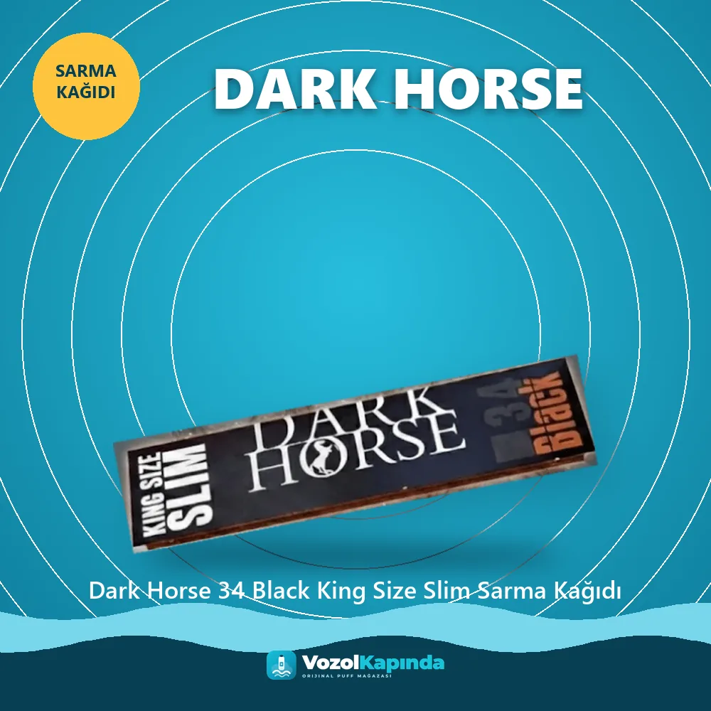 Dark Horse 34 Black King Size Slim Sarma Kağıdı sipariş avantajları: kapıda ödeme ve gizli paket