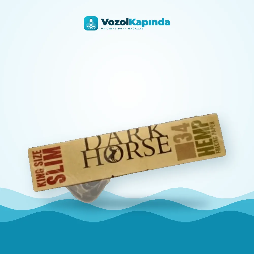 Dark Horse 34 Hemp King Size Slim Sarma Kağıdı Paket Görünümü Dark Horse 34 Hemp King Size Slim Sarma Kağıdı ürün görseli, orijinal sarma kağıdı