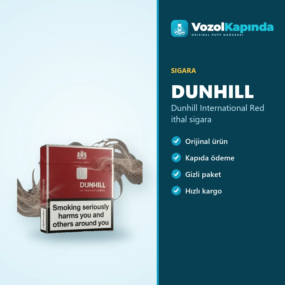 Dunhill International Red ithal sigara özellikleri: orijinal ürün, kapıda ödeme, gizli paket
