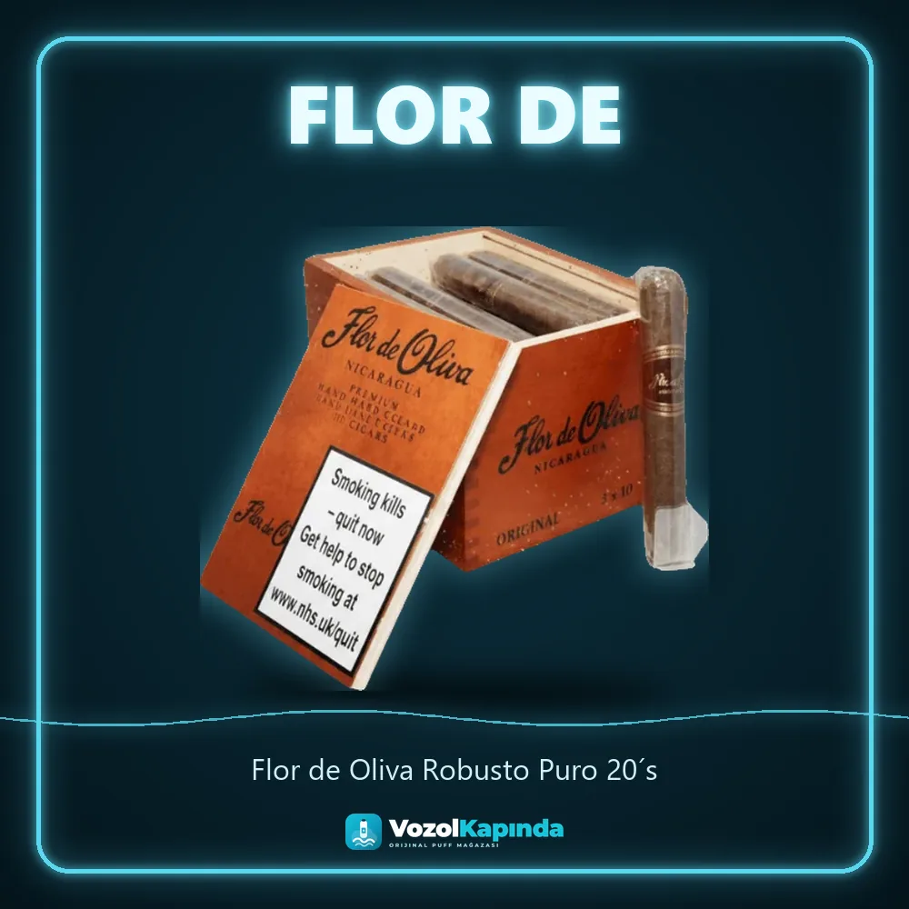 Flor de Oliva Robusto Puro 20´s bilgi kartı, orijinal puro