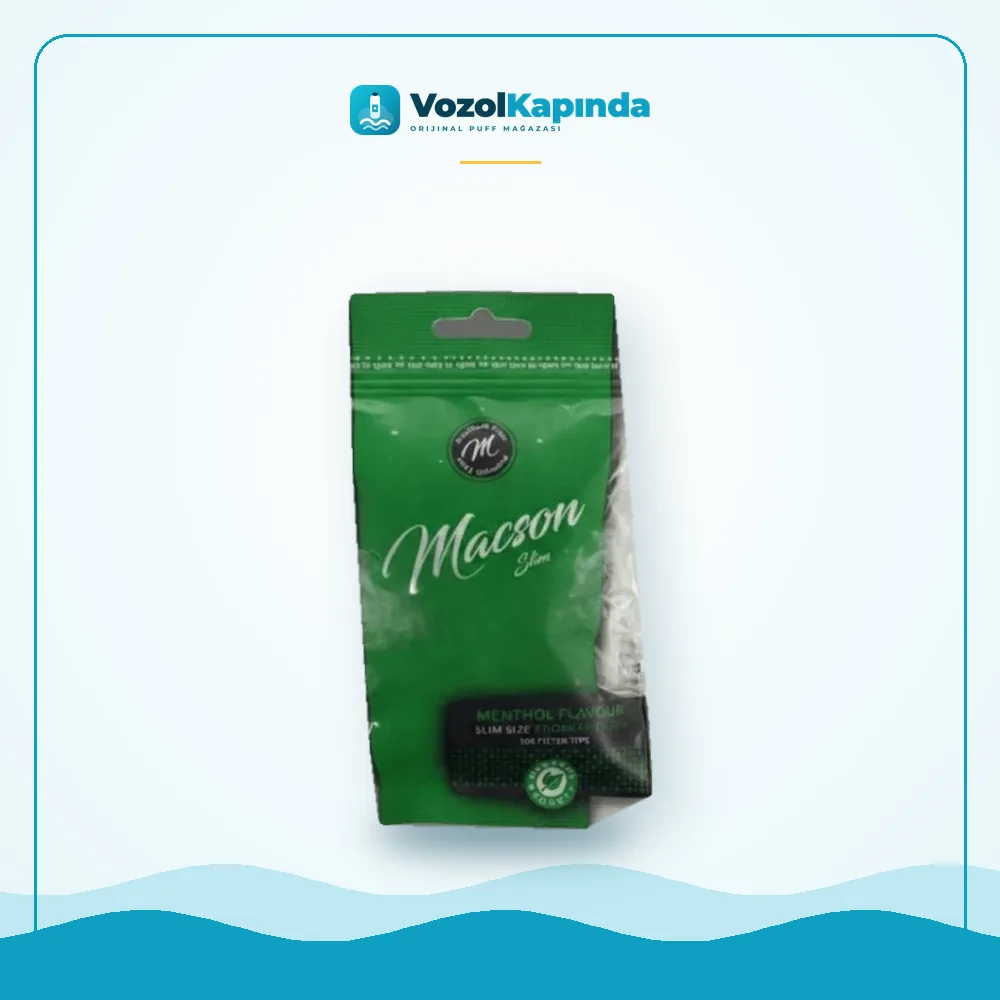 Macson Mentollü Sarma Filtresi 6mm Sipariş Macson Mentollü Sarma Filtresi 6mm, Vozol Kapında orijinal sarma filtresi