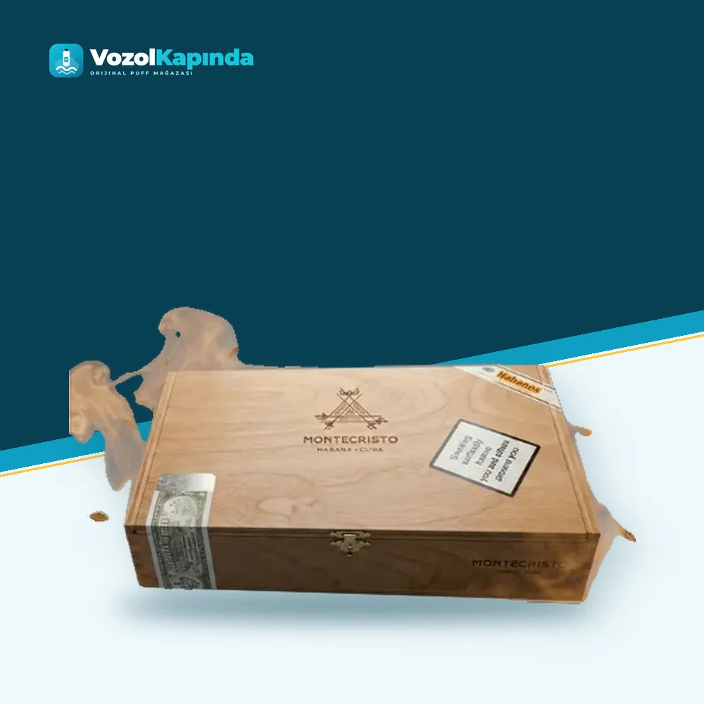 Montecristo Robustos Puro 25`s Ahşap kutu DOMİNİC Orijinal Ambalaj Montecristo Robustos Puro 25`s Ahşap kutu DOMİNİC paket görünümü