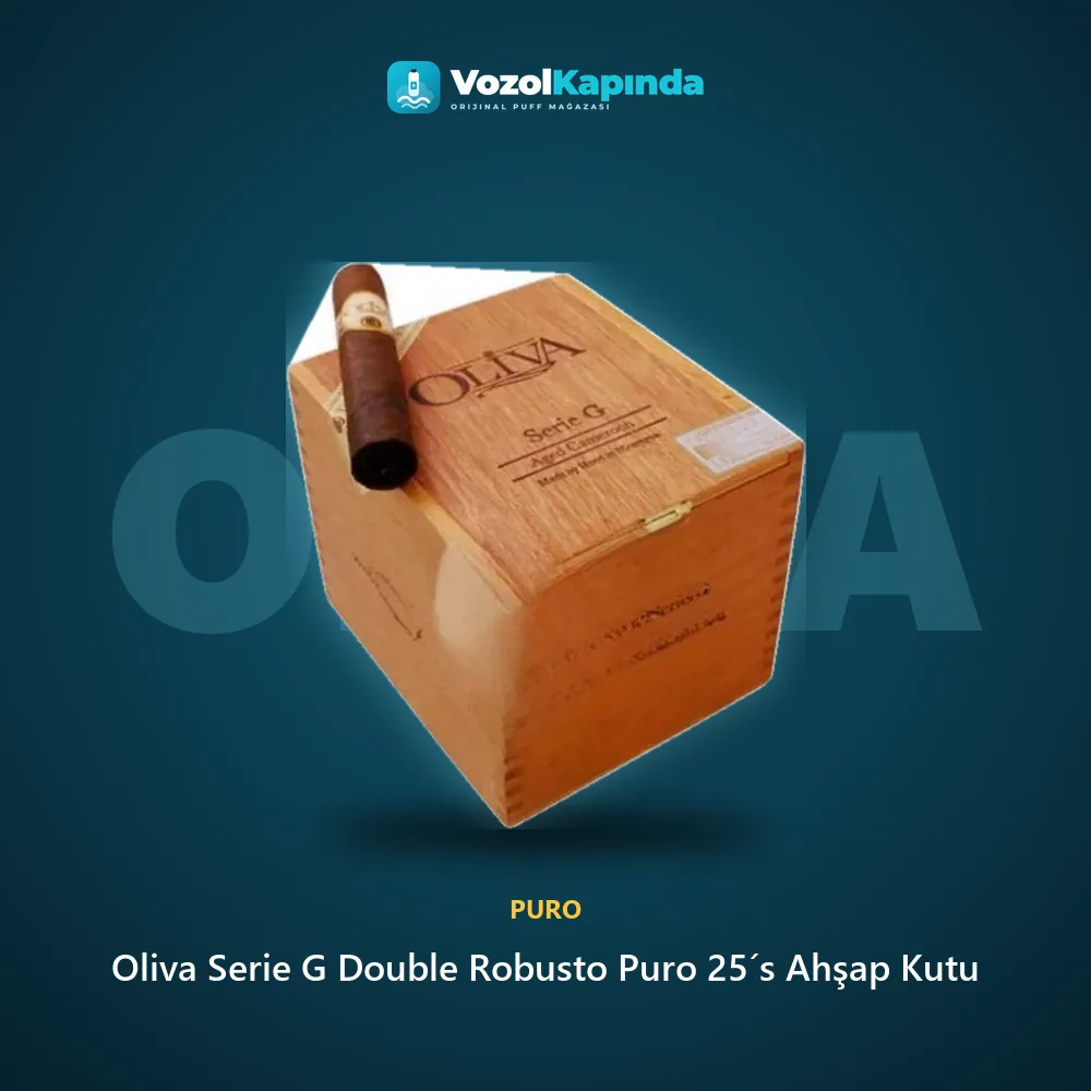 Oliva Serie G Double Robusto Puro 25´s Ahşap Kutu sipariş avantajları: kapıda ödeme ve gizli paket