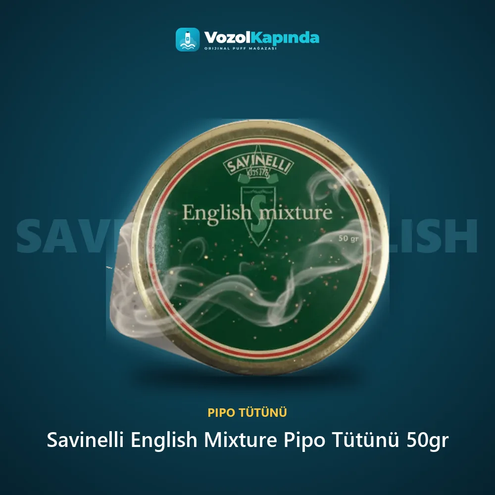 Savinelli English Mixture Pipo Tütünü 50gr Özellikleri Savinelli English Mixture Pipo Tütünü 50gr özellikleri: orijinal ürün, kapıda ödeme, gizli paket