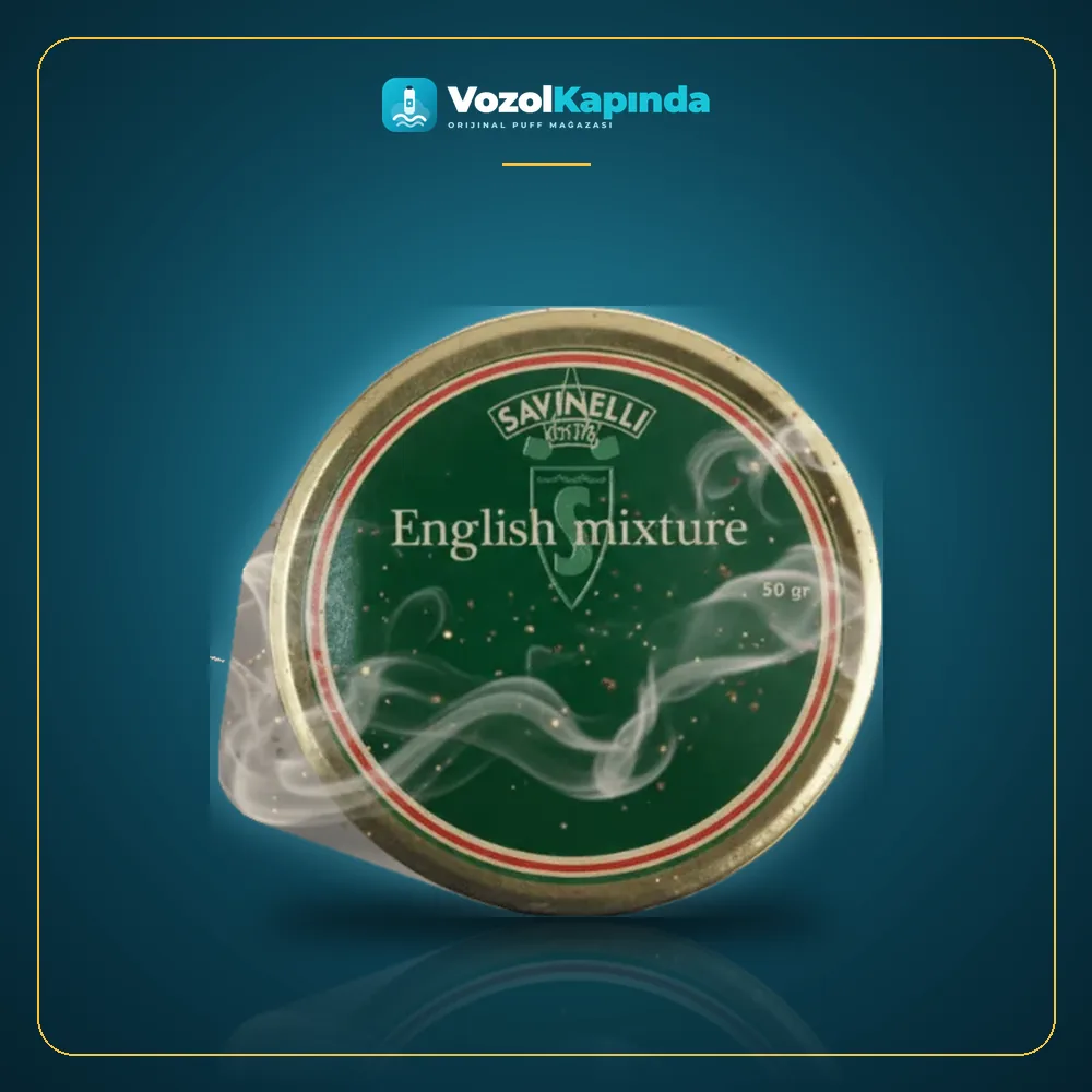 Savinelli English Mixture Pipo Tütünü 50gr Orijinal Ambalaj Savinelli English Mixture Pipo Tütünü 50gr paket görünümü