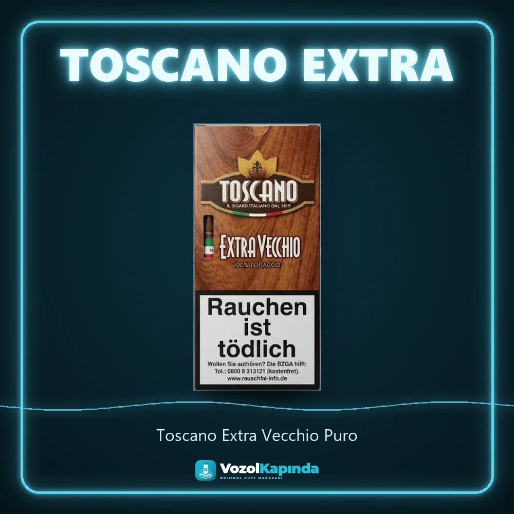 Toscano Extra Vecchio Puro Sipariş Bilgileri Toscano Extra Vecchio Puro bilgi kartı, orijinal puro