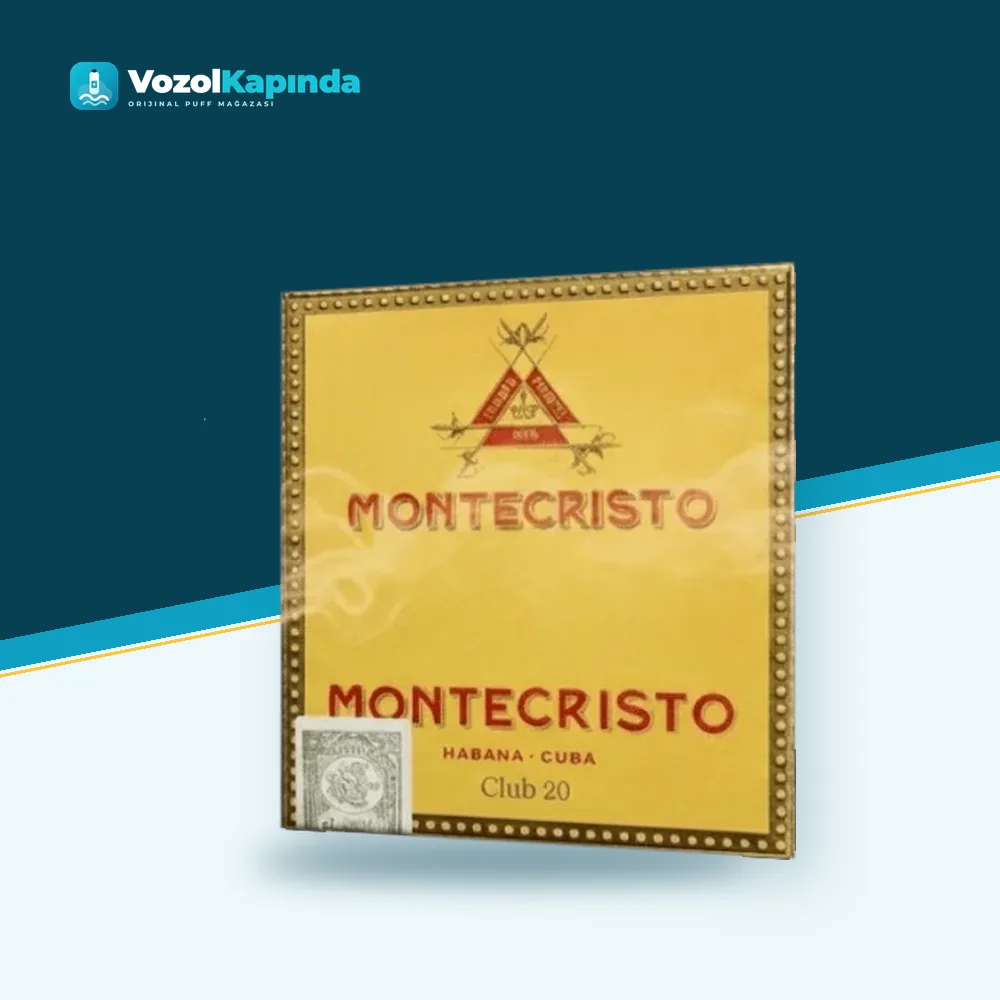 Montecristo Club 20 Sigarillo Orijinal Ambalaj Montecristo Club 20 Sigarillo ön yüz görseli, orijinal ambalaj