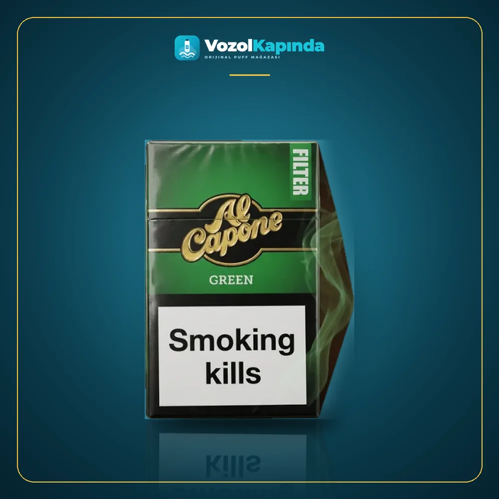 Al Capone Filter Green Mentollü Sigarillo Ürün Görseli Al Capone Filter Green Mentollü Sigarillo paket görünümü