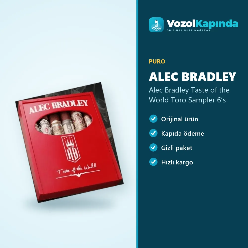 Alec Bradley Taste of the World Toro Sampler 6’s özellikleri: orijinal ürün, kapıda ödeme, gizli paket