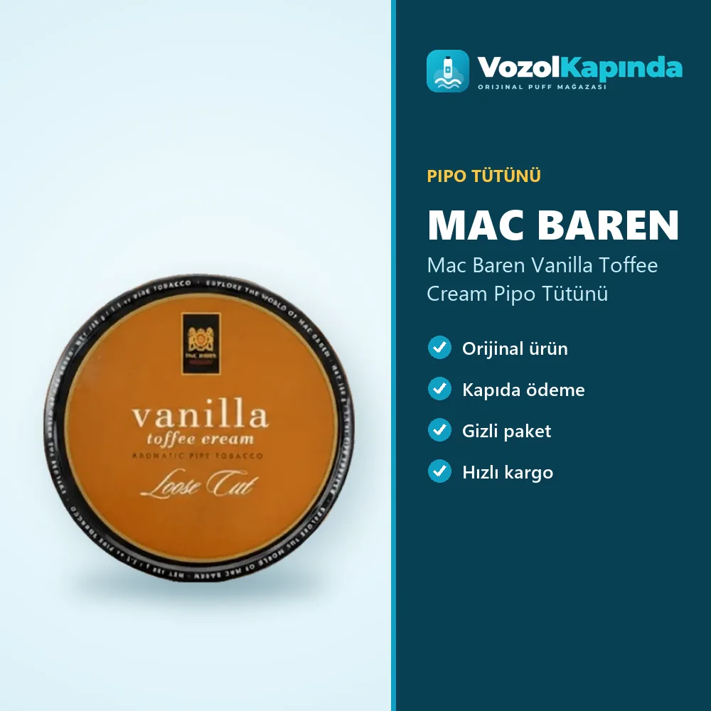 Mac Baren Vanilla Toffee Cream Pipo Tütünü Sipariş Bilgileri Mac Baren Vanilla Toffee Cream Pipo Tütünü sipariş avantajları: kapıda ödeme ve gizli paket