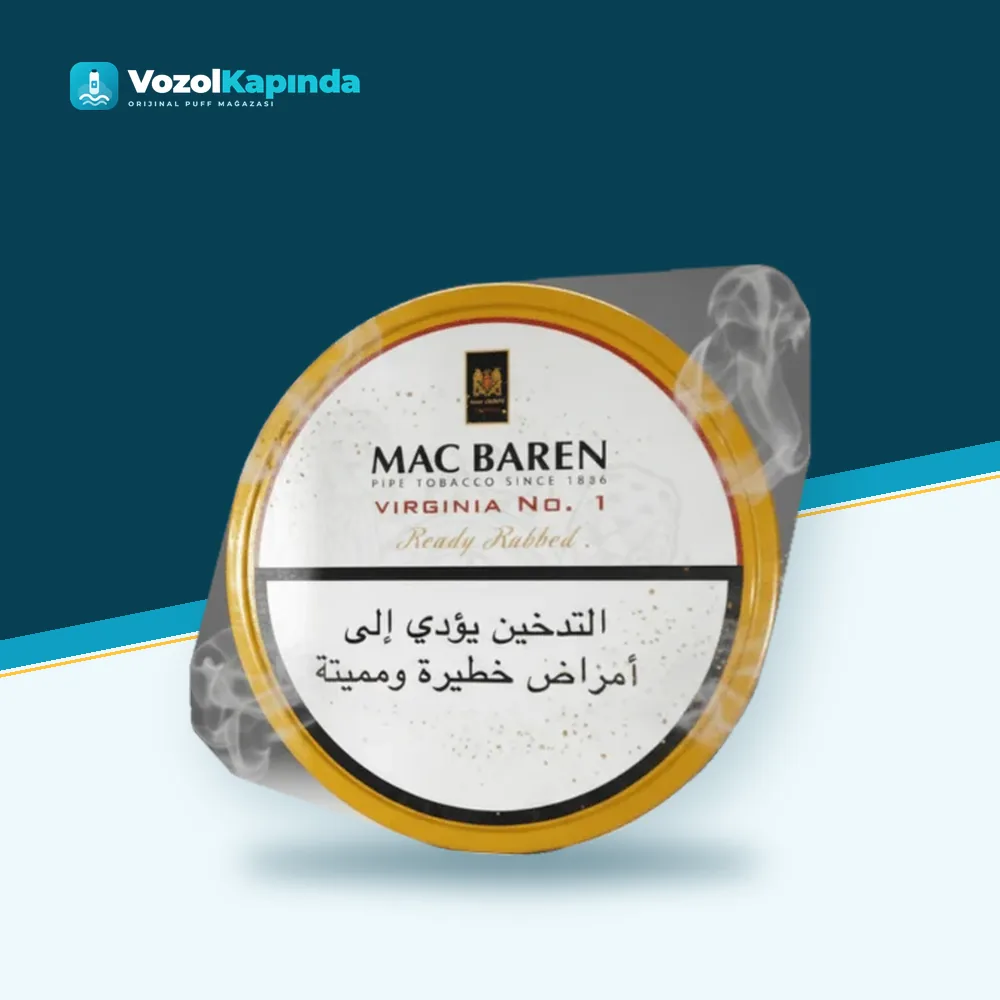 Mac Baren Virginia No.1 Pipo Tütünü Paket Görünümü Mac Baren Virginia No.1 Pipo Tütünü ürün görseli, orijinal pipo tütünü