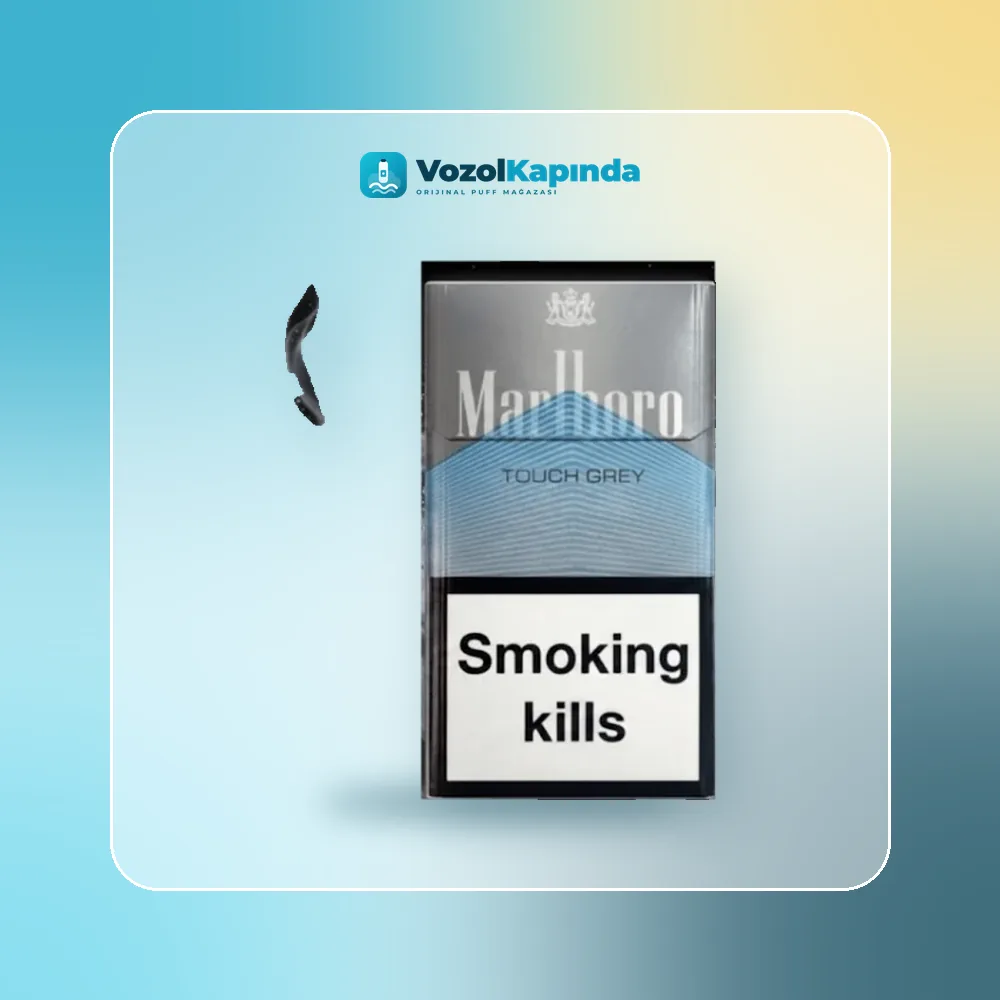 Marlboro Touch Gray ithal sigara FREESHOP Paket Görünümü Marlboro Touch Gray ithal sigara FREESHOP ön yüz görseli, orijinal ambalaj