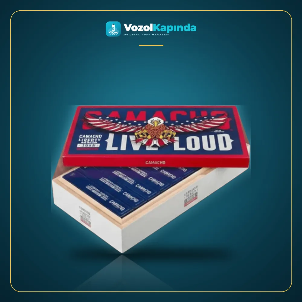 Camacho Liberty 2020 Puro 20’s Ahşap Kutu Ürün Görseli Camacho Liberty 2020 Puro 20’s Ahşap Kutu paket görünümü