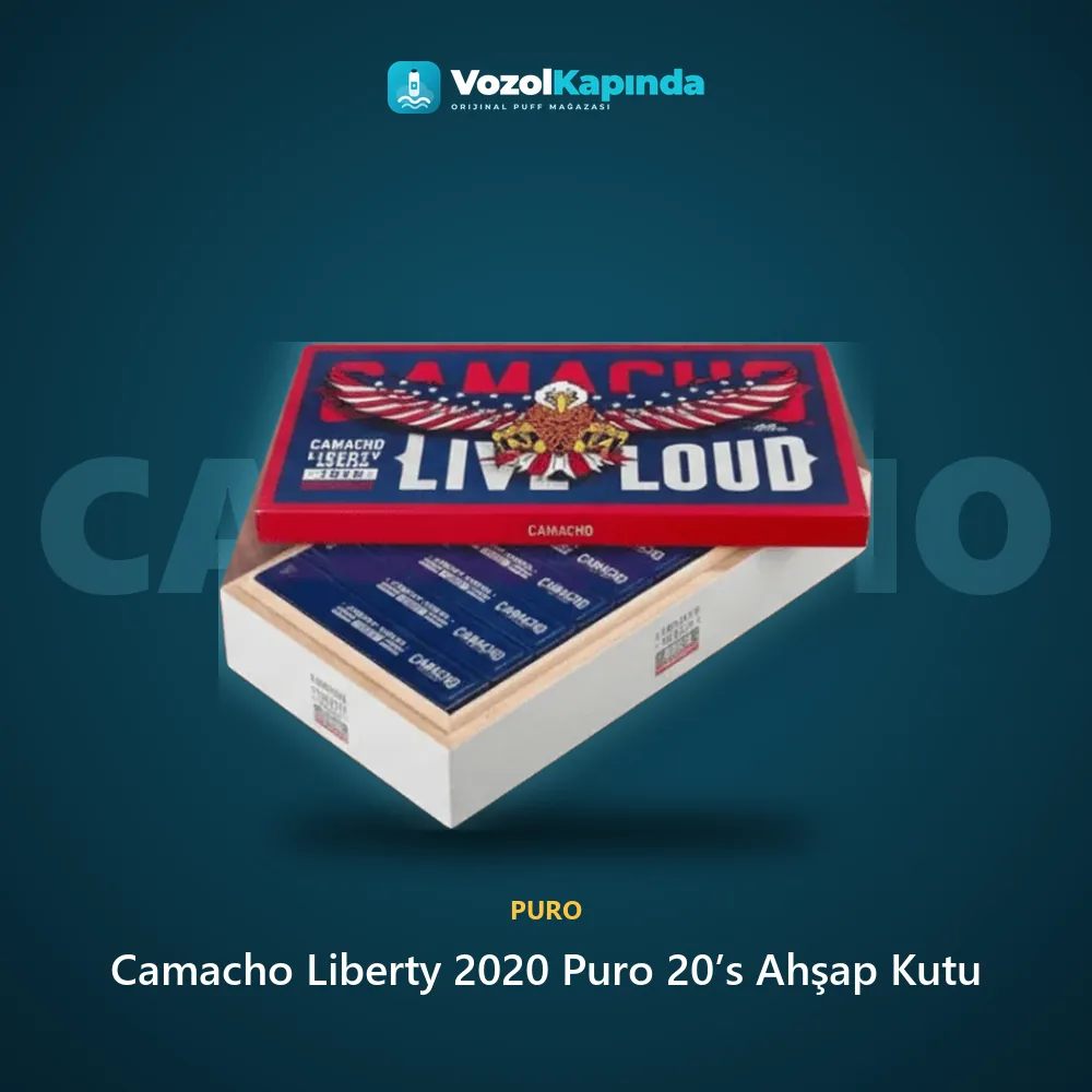 Camacho Liberty 2020 Puro 20’s Ahşap Kutu Sipariş Bilgileri Camacho Liberty 2020 Puro 20’s Ahşap Kutu özellikleri: orijinal ürün, kapıda ödeme, gizli paket