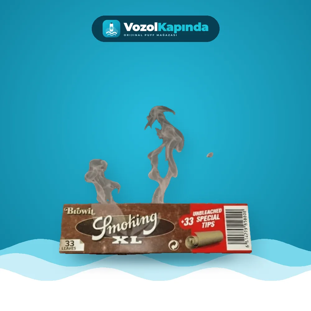 Smoking Brown XL Sigara Kağıdı + Zıvanalı, Vozol Kapında orijinal sarma kağıdı