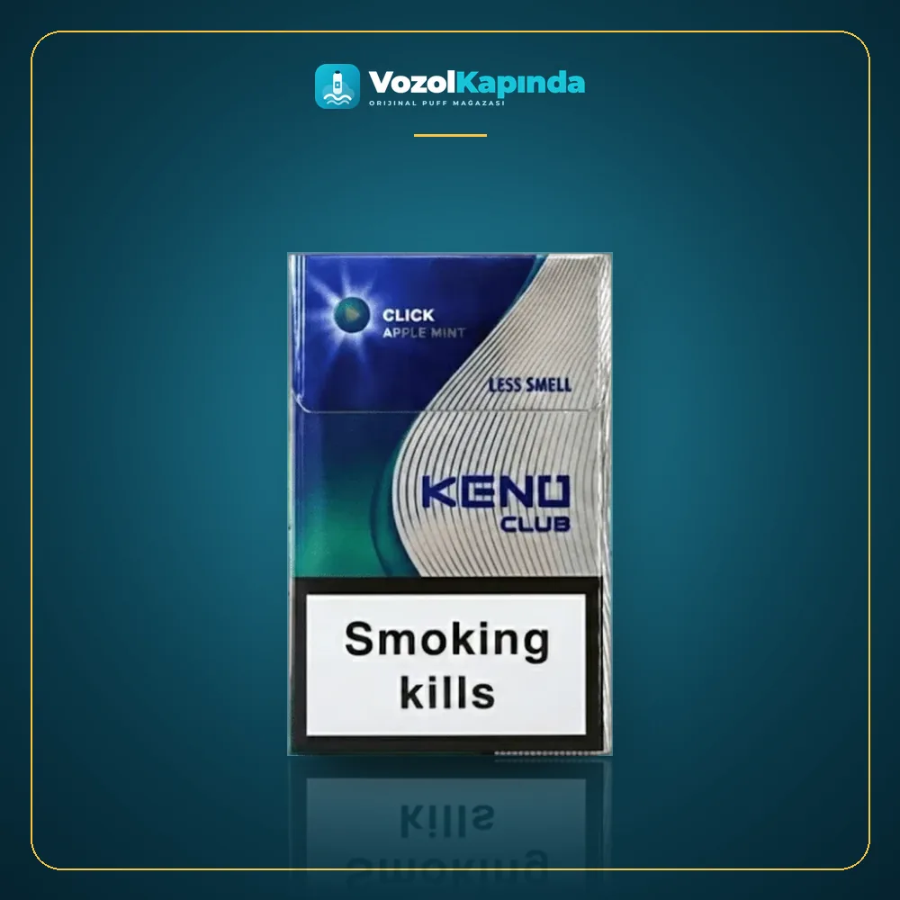 Keno Club Apple Mint Click ithal sigara Elma ve Nane ön yüz görseli, orijinal ambalaj