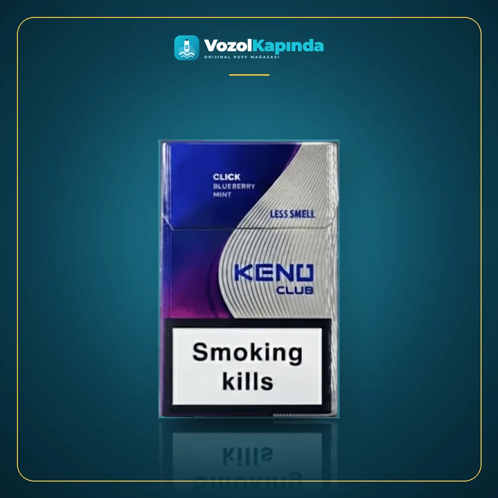 Keno Club Blueberry Mint Click sigara Yabanmersini ve Nane paket görünümü
