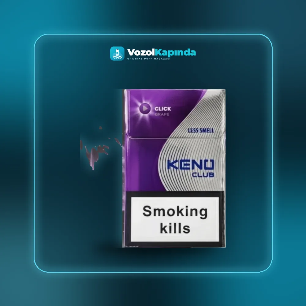 Keno Club Grape Click superslim ithal sigara Siyah Üzüm Satın Al Keno Club Grape Click superslim ithal sigara Siyah Üzüm fiyatı ve siparişi, Vozol Kapında