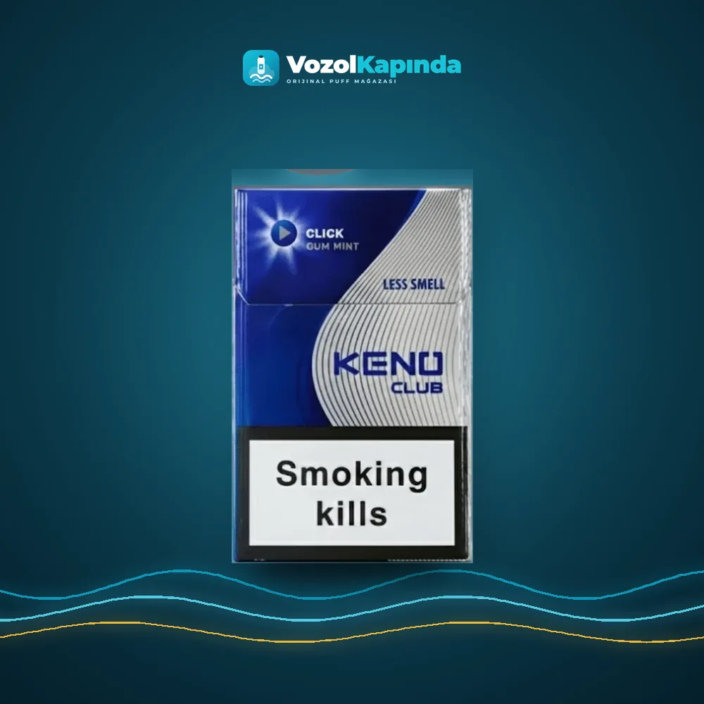 Keno Club Gum Mint ithal sigara Damlasakızı ve Nane Sipariş Keno Club Gum Mint ithal sigara Damlasakızı ve Nane, Vozol Kapında orijinal sigara