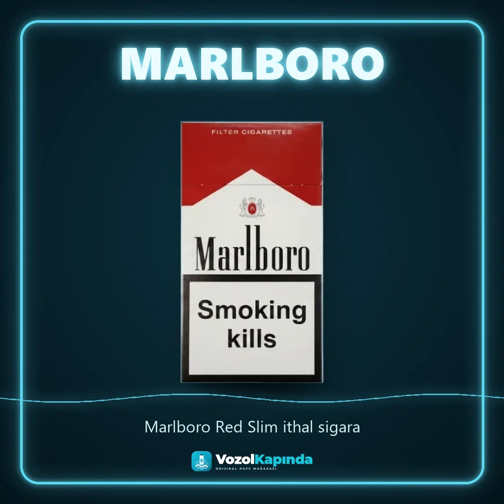 Marlboro Red Slim ithal sigara Bilgi Kartı Marlboro Red Slim ithal sigara bilgi kartı, orijinal sigara
