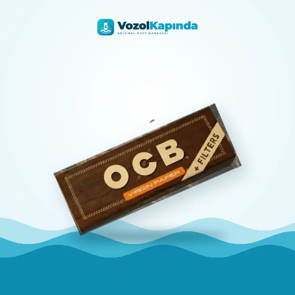 OCB Virgin Brown sigara sarma kağıdı + Zıvanalı ürün görseli, orijinal sarma kağıdı