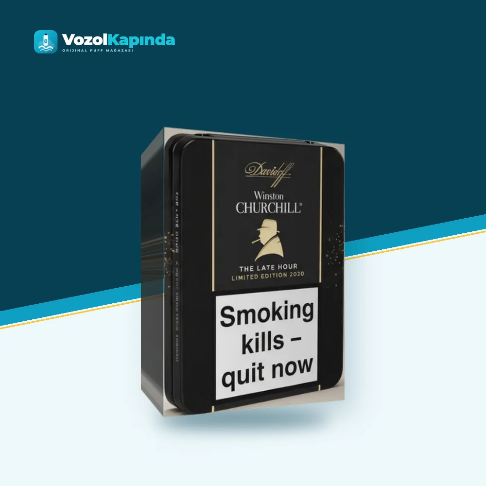 Davidoff Churchill The Late Hour Limited Edition Puro 5’s Paket Görünümü Davidoff Churchill The Late Hour Limited Edition Puro 5’s ön yüz görseli, orijinal ambalaj