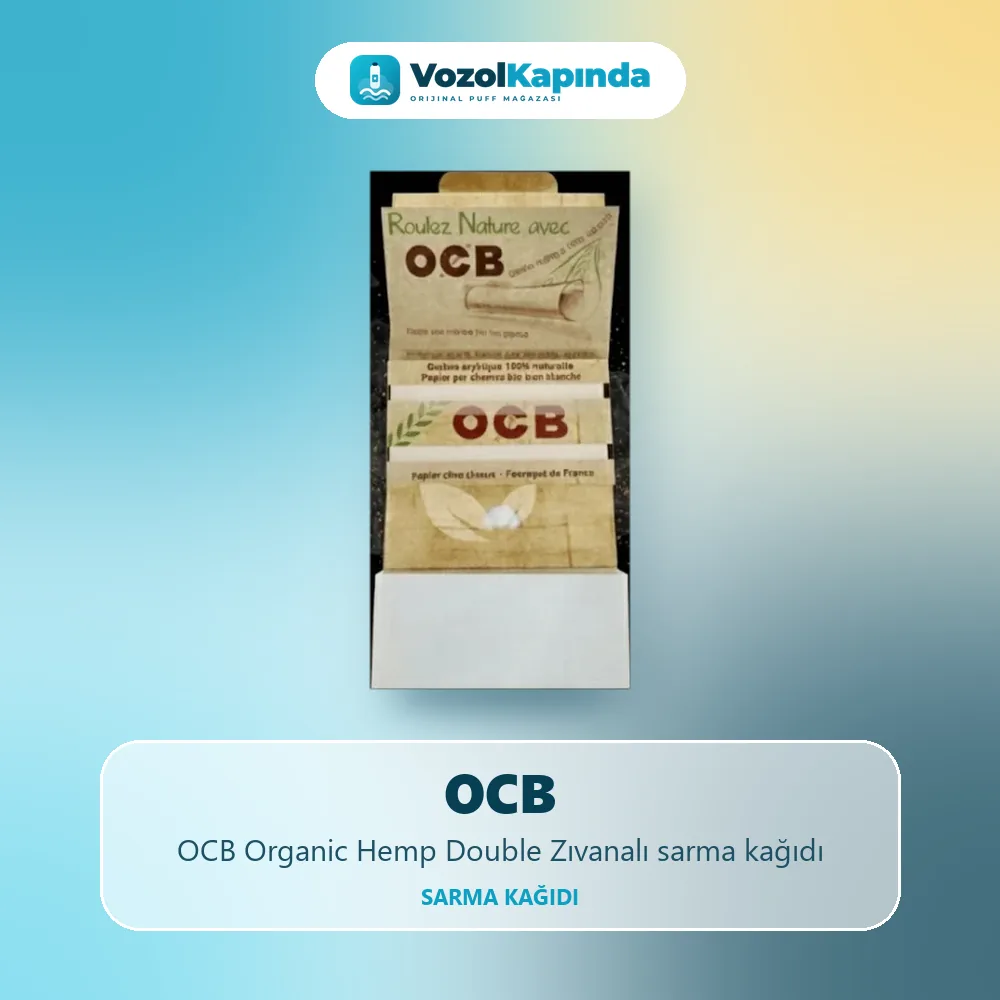 OCB Organic Hemp Double Zıvanalı sarma kağıdı sipariş avantajları: kapıda ödeme ve gizli paket