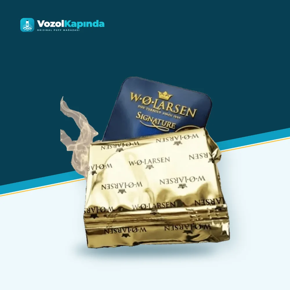 W.O. Larsen Signature Pipo tütünü ürün görseli, orijinal pipo tütünü