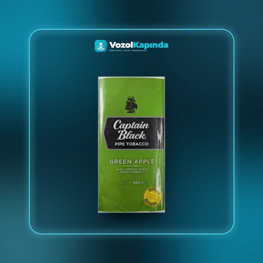 Captain Black Green Apple Pipo Tütünü Yeşil Elma aromalı Sipariş Captain Black Green Apple Pipo Tütünü Yeşil Elma aromalı satın al, Vozol Kapında