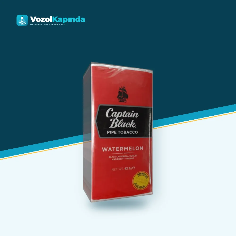 Captain Black Watermelon Pipo Tütünü Karpuz aromalı ön yüz görseli, orijinal ambalaj
