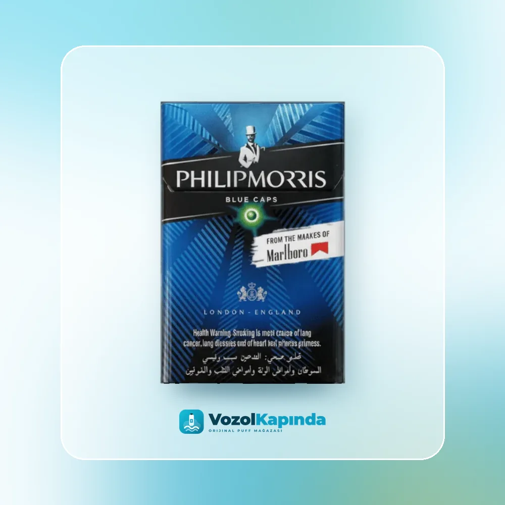 Philip Morris Blue Caps ithal sigara Mentollü Sipariş Philip Morris Blue Caps ithal sigara Mentollü, Vozol Kapında orijinal sigara