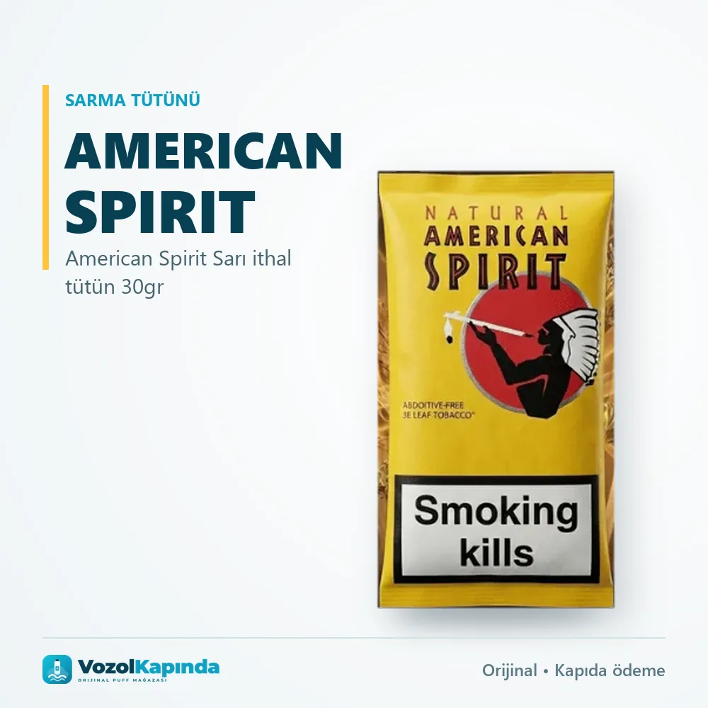 American Spirit Sarı ithal tütün 30gr Sipariş Bilgileri American Spirit Sarı ithal tütün 30gr özellikleri: orijinal ürün, kapıda ödeme, gizli paket