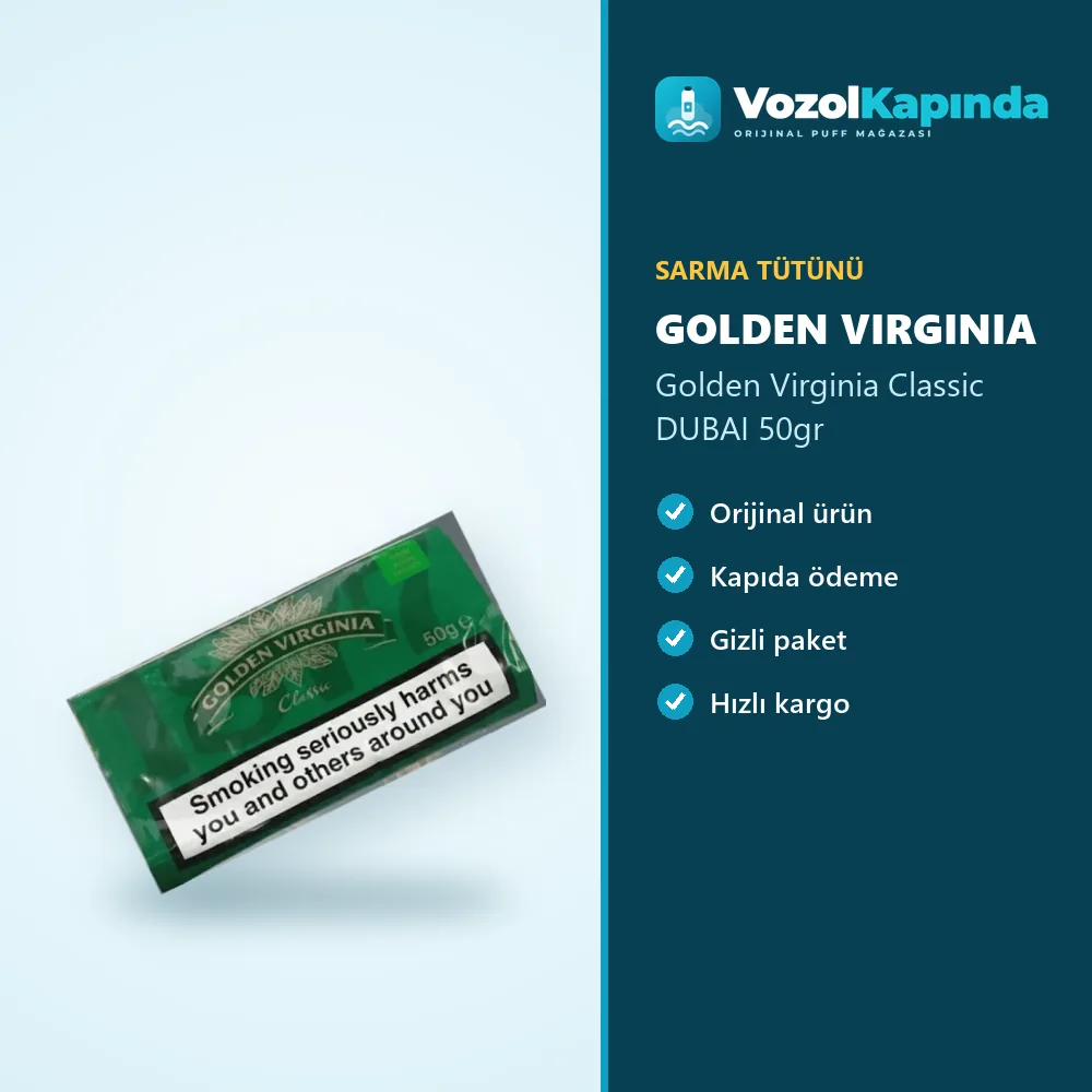 Golden Virginia Classic DUBAI 50gr Özellikleri Golden Virginia Classic DUBAI 50gr özellikleri: orijinal ürün, kapıda ödeme, gizli paket