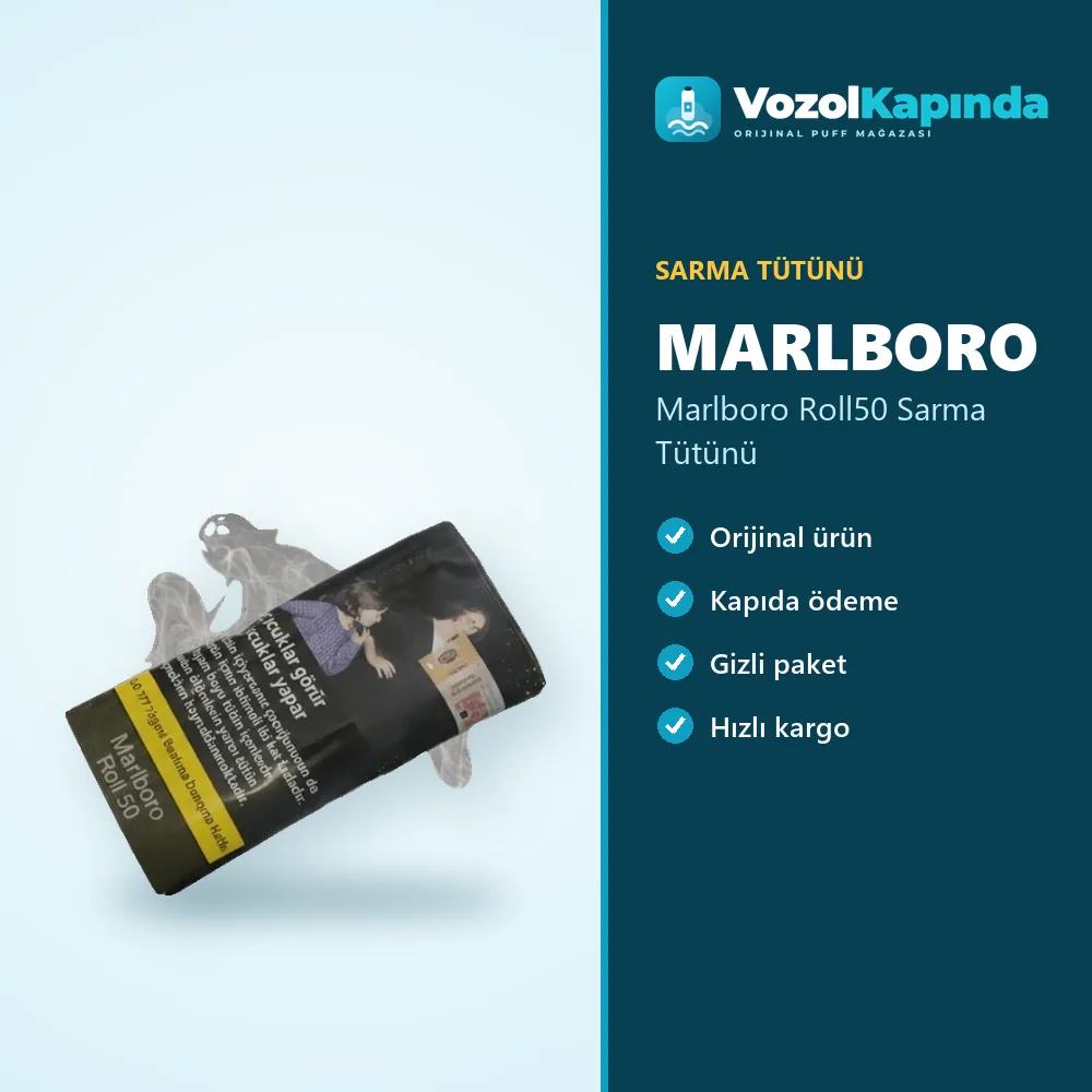 Marlboro Roll50 Sarma Tütünü Özellikleri Marlboro Roll50 Sarma Tütünü sipariş avantajları: kapıda ödeme ve gizli paket