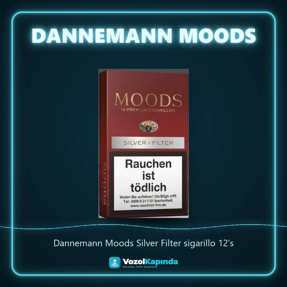 Dannemann Moods Silver Filter sigarillo 12’s Özellikleri Dannemann Moods Silver Filter sigarillo 12’s özellikleri: orijinal ürün, kapıda ödeme, gizli paket